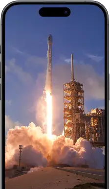 Rocket launch decorative illustration