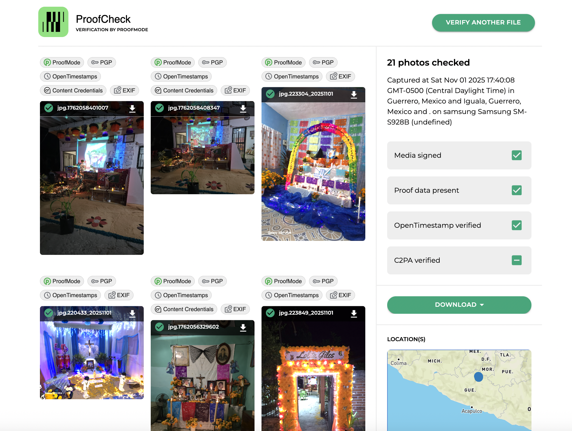 proofcheck screenshot