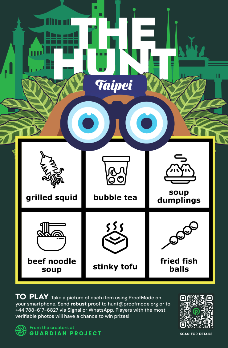 a display card for playing the hunt game