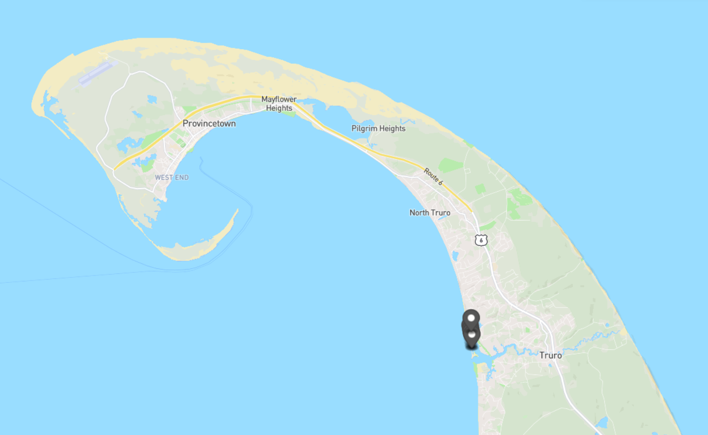 map of where we found trash